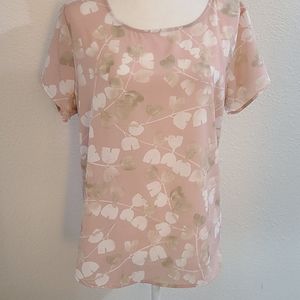 Ann Taylor Blush Floral Top